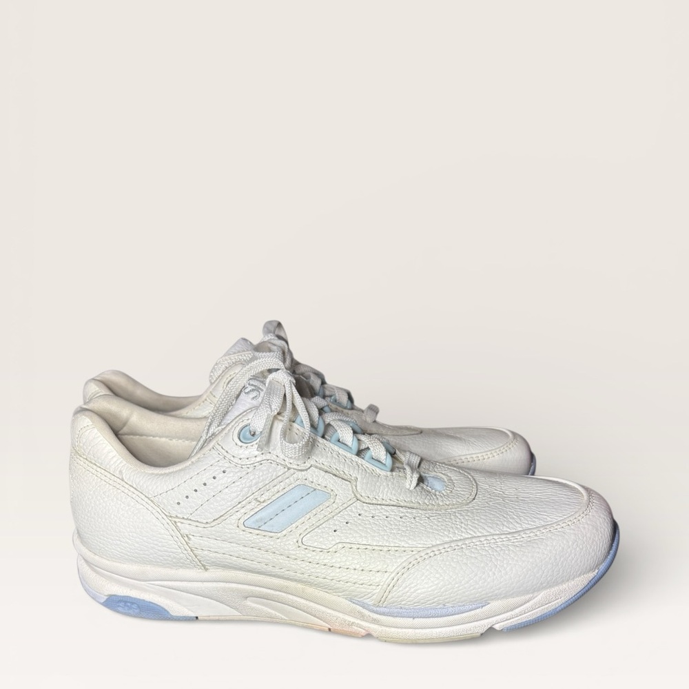SAS Tour Womens Sneakers Size 10 M White Blue Leather Lace Low Walking Shoes